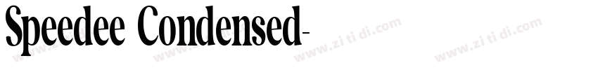 Speedee Condensed字体转换